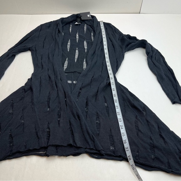 Jarbo Deconstructed Open Slash Knit Cardigan Sweater Wrap Women Size 42 / 14 NEW - Picture 9 of 12